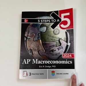McGraw Hill 5 Steps to a 5 AP Macroeconomics 2024 study guide for exam